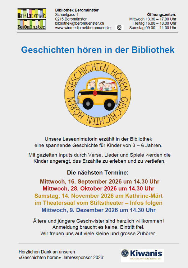 Geschichten hören in der Bibliothek